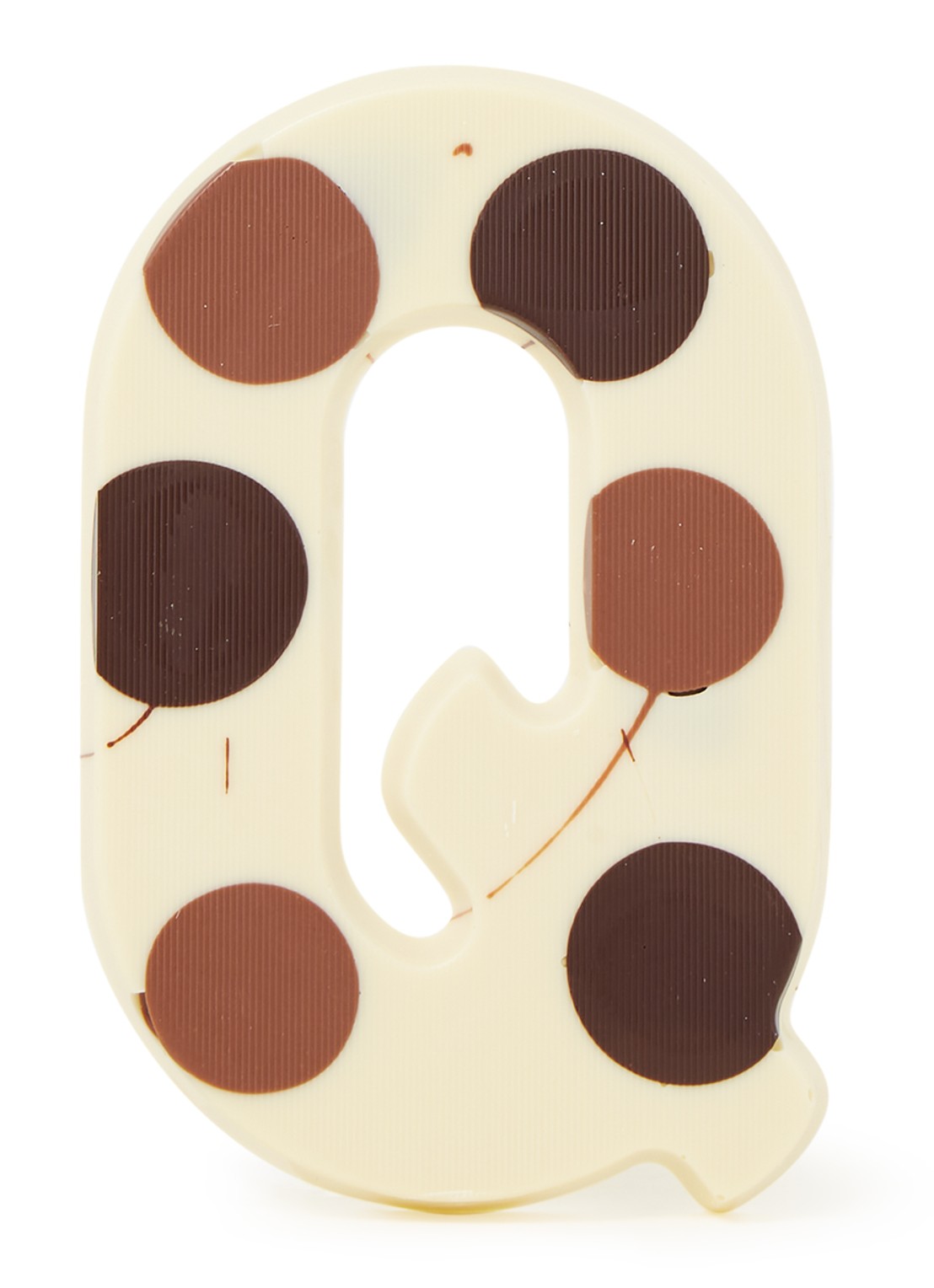 Patisserie de Bijenkorf Chocoladeletter Wit gevlekt 190 gram - A t/m Z - voorkant q