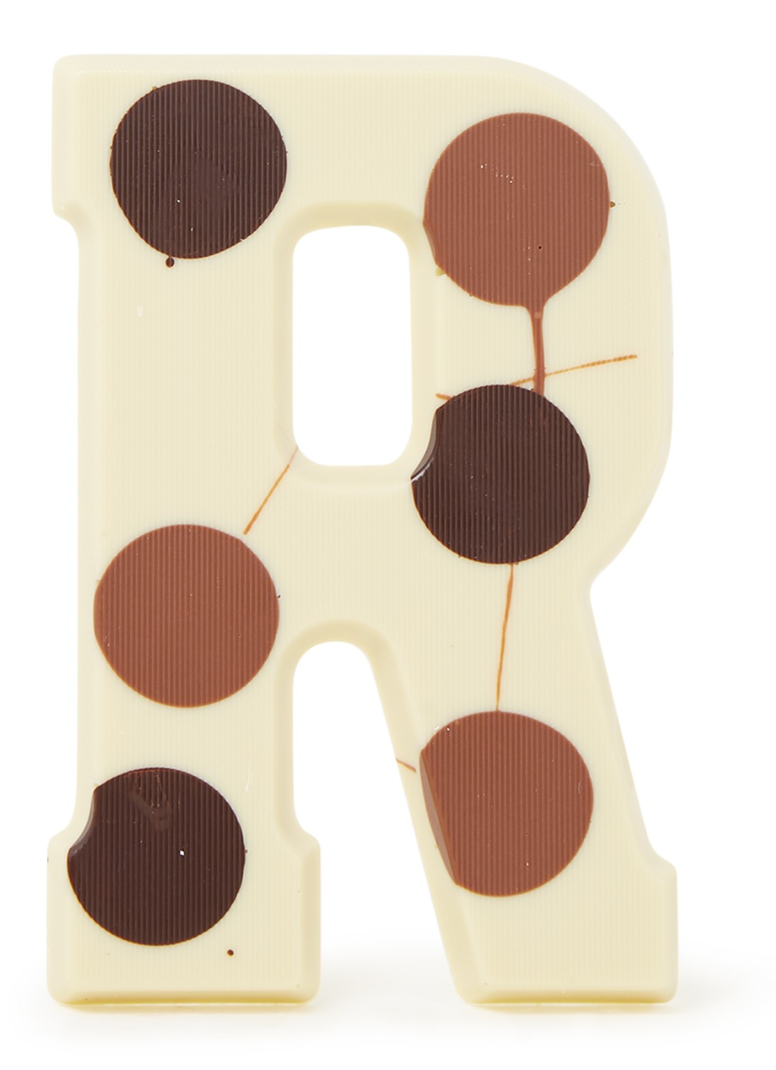 Patisserie de Bijenkorf Chocoladeletter Wit gevlekt 190 gram - A t/m Z - voorkant r