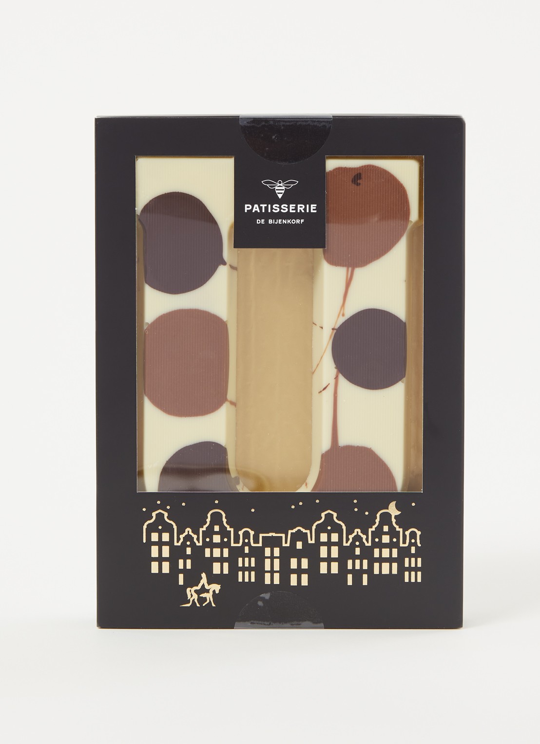 Patisserie de Bijenkorf Chocoladeletter Wit gevlekt 190 gram - A t/m Z - voorkant 2 u