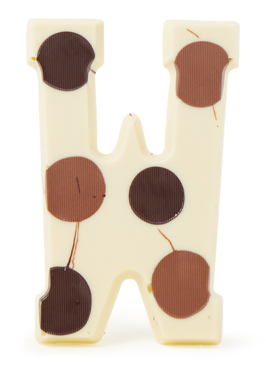 Patisserie de Bijenkorf Chocoladeletter Wit gevlekt 190 gram - A t/m Z - voorkant w