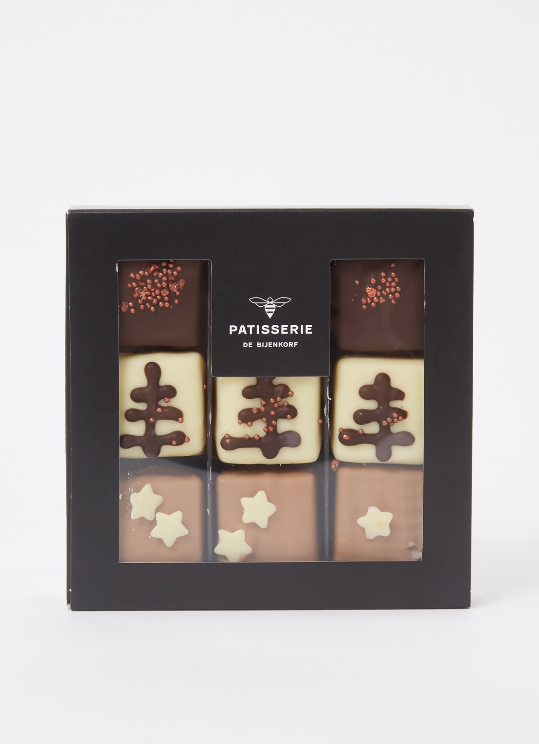 Patisserie de Bijenkorf Kerst chocolade bonbons 9 stuks - voorkant 2 undefined