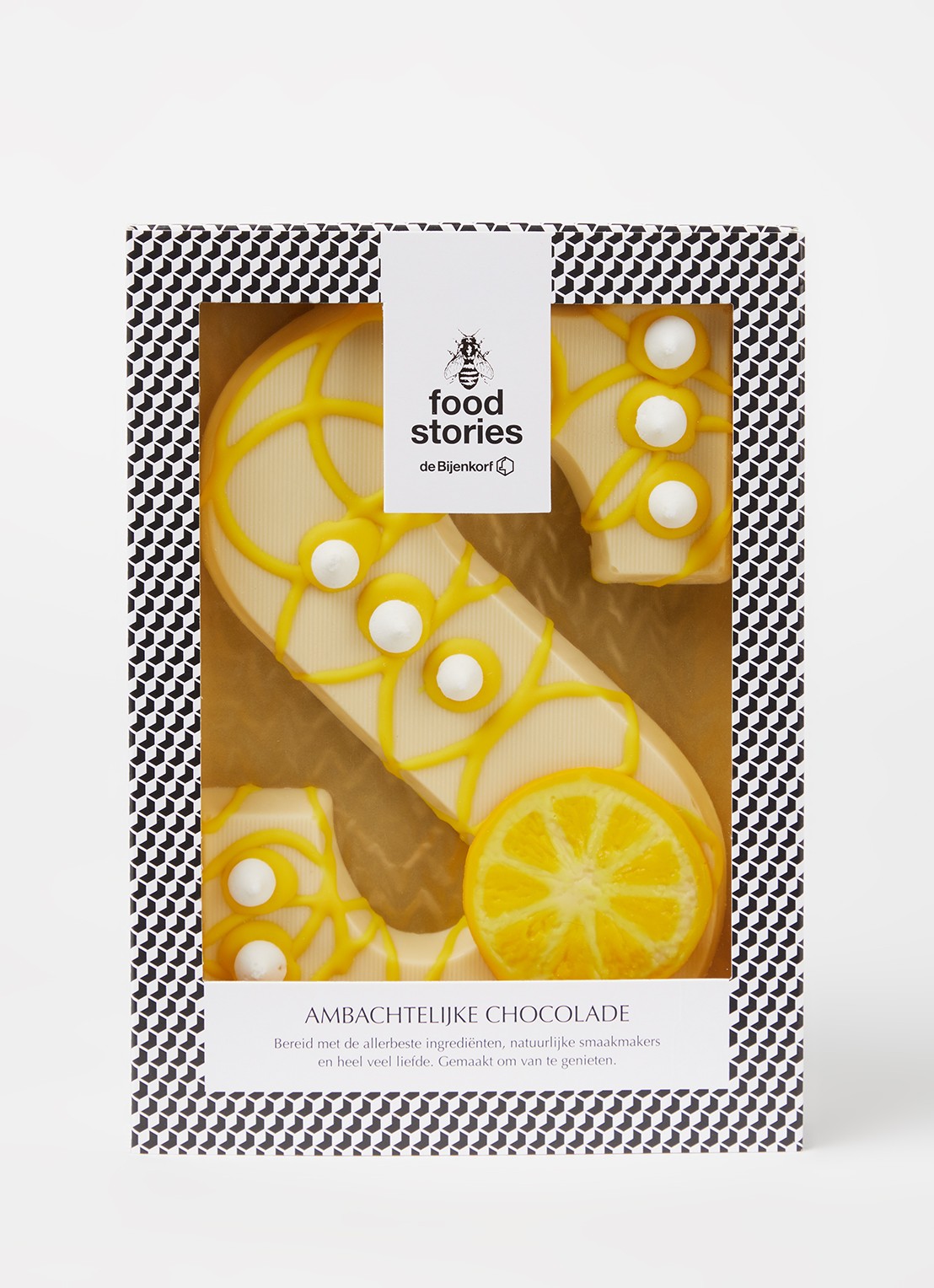 Patisserie de Bijenkorf Speciale chocoladeletter wit citroen meringue 220 gram - voorkant 2 undefined