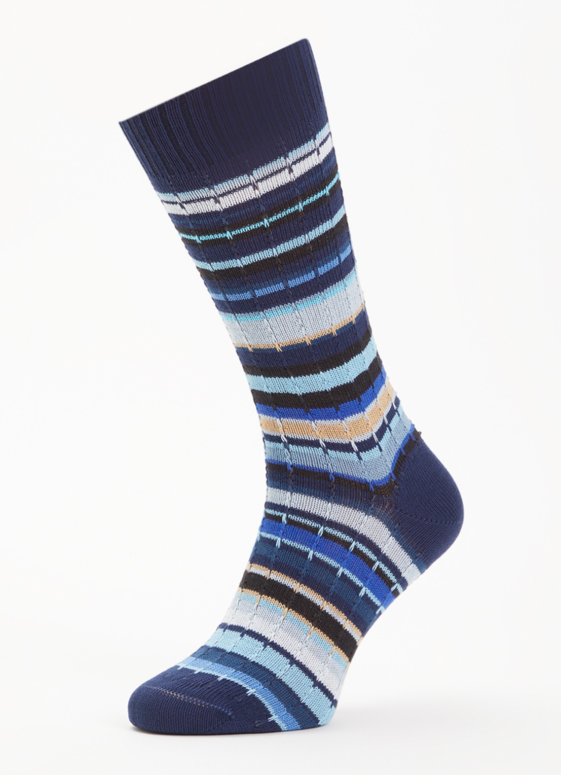 Paul Smith Cable sokken in katoenblend met print - detail 3 blauw