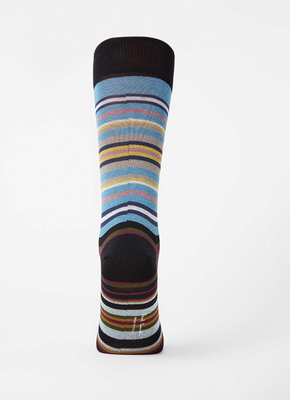 Paul Smith Duncan sokken in katoenblend met streepprint - voorkant 2 zwart
