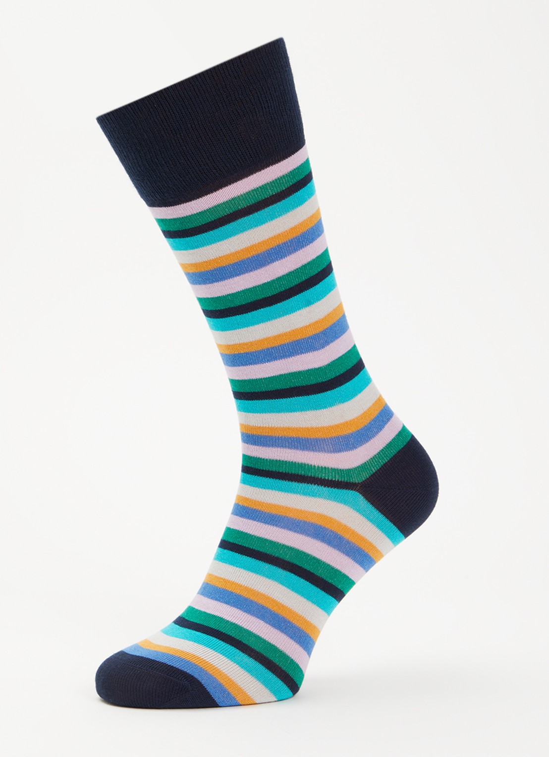 Paul Smith Kahlo sokken in katoenblend met streepprint - detail donkerblauw