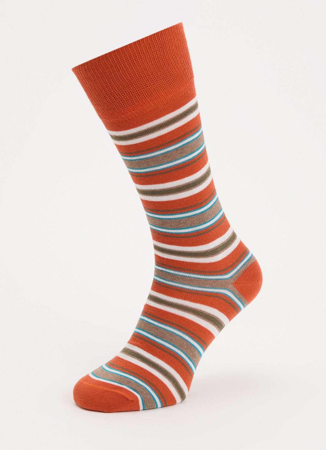 Paul Smith Margate sokken in katoenblend met streepprint - detail orange