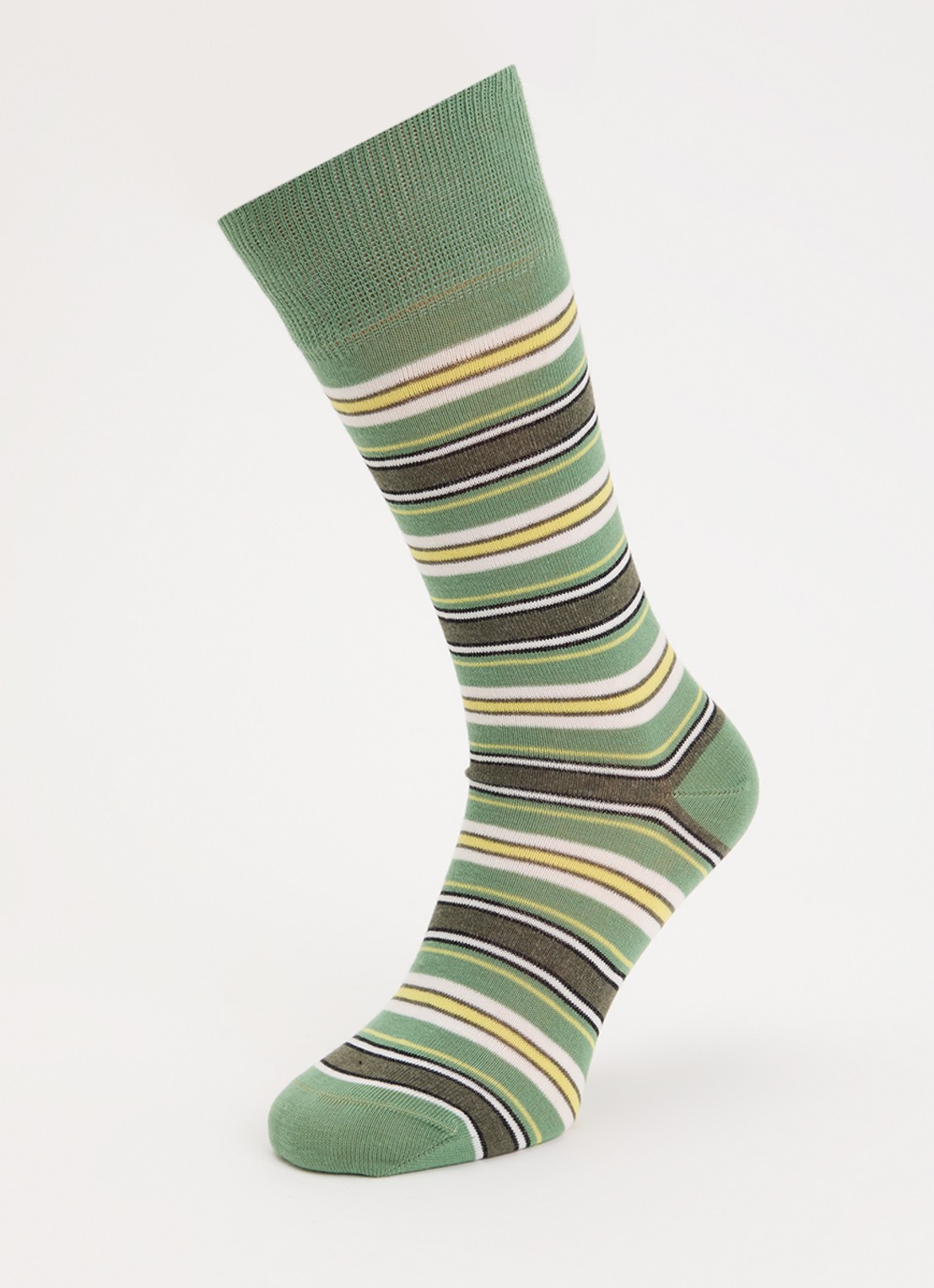 Paul Smith Margate sokken in katoenblend met streepprint - detail groen
