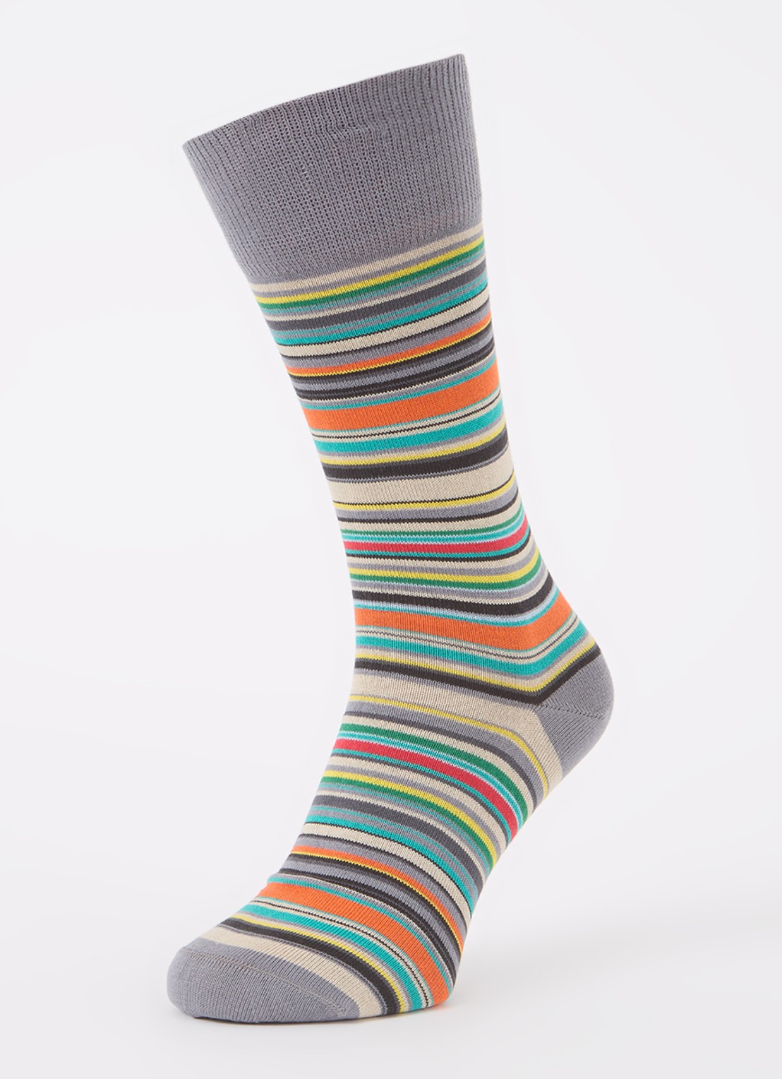 Paul Smith Multistripe sokken met streepprint - detail grijs