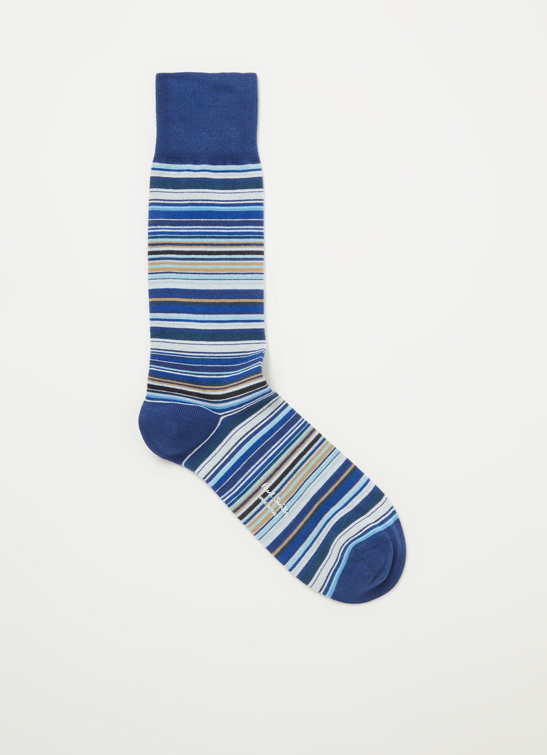 Paul Smith Multistripe sokken met streepprint - voorkant blauw