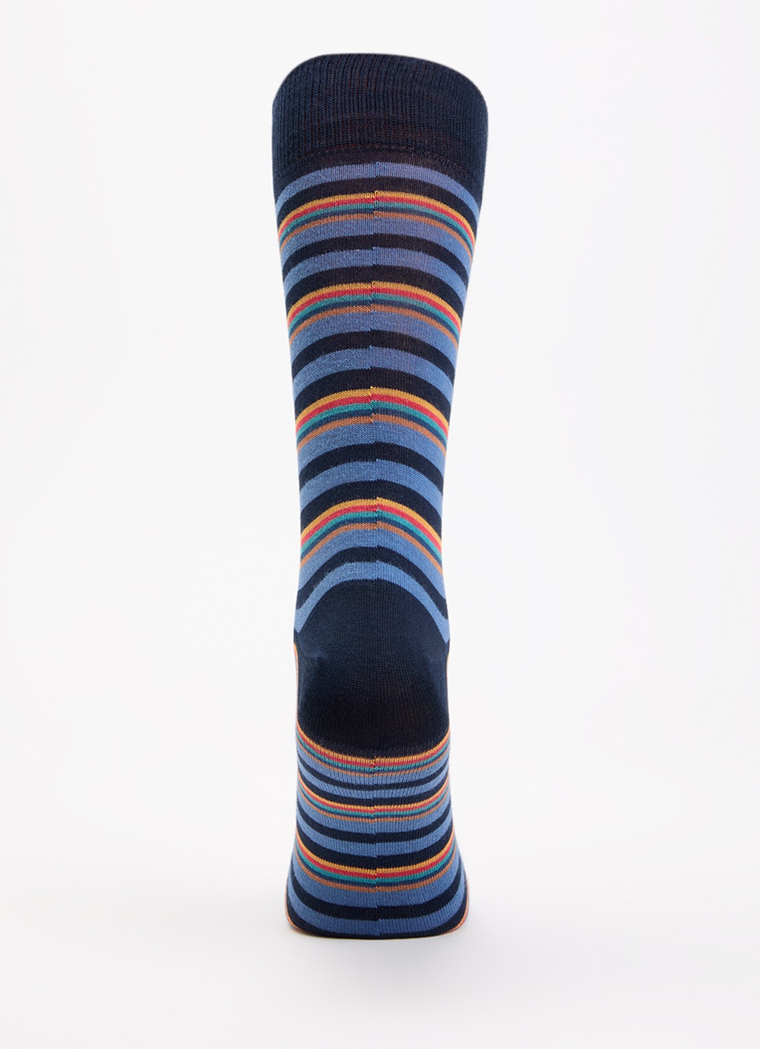 Paul Smith Nolan sokken met streepprint - voorkant 2 donkerblauw
