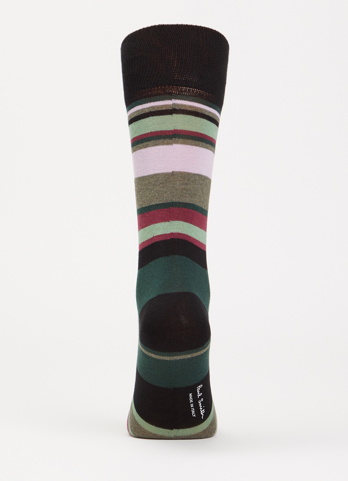 Paul Smith Ozzy sokken met streepprint - voorkant 2 groen