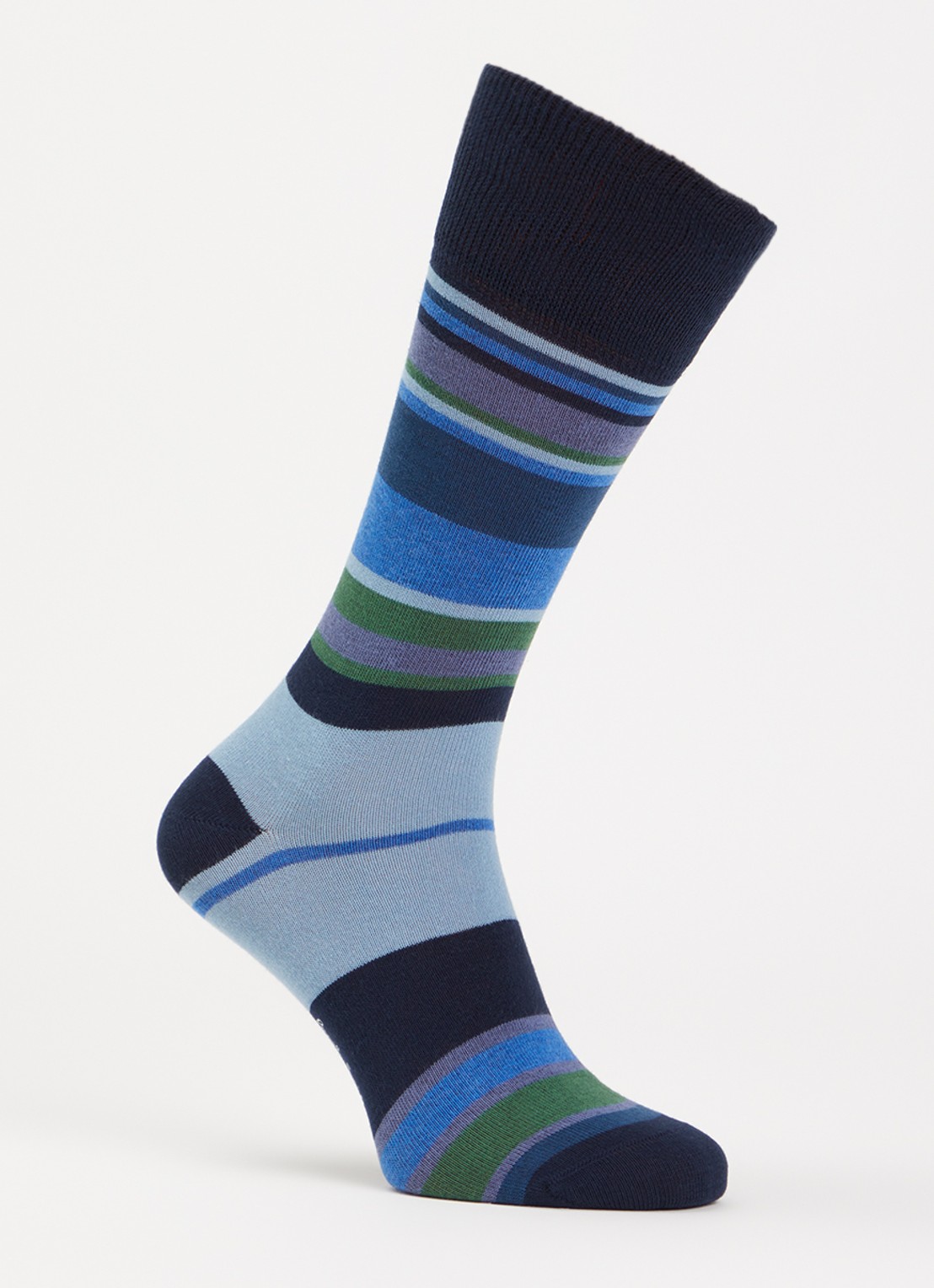 Paul Smith Ozzy sokken met streepprint - voorkant donkerblauw