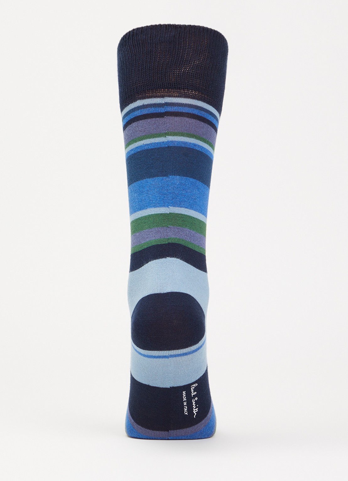 Paul Smith Ozzy sokken met streepprint - voorkant 2 donkerblauw