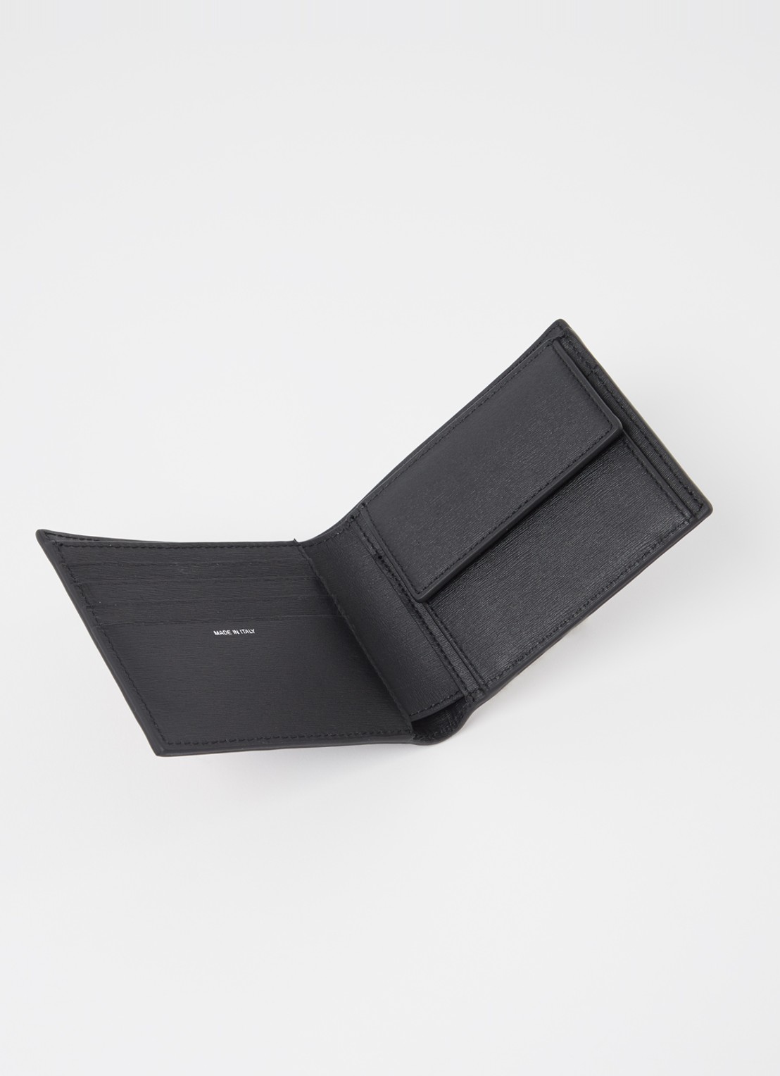 Paul Smith Portemonnee van leer met streepprint - voorkant 2 zwart