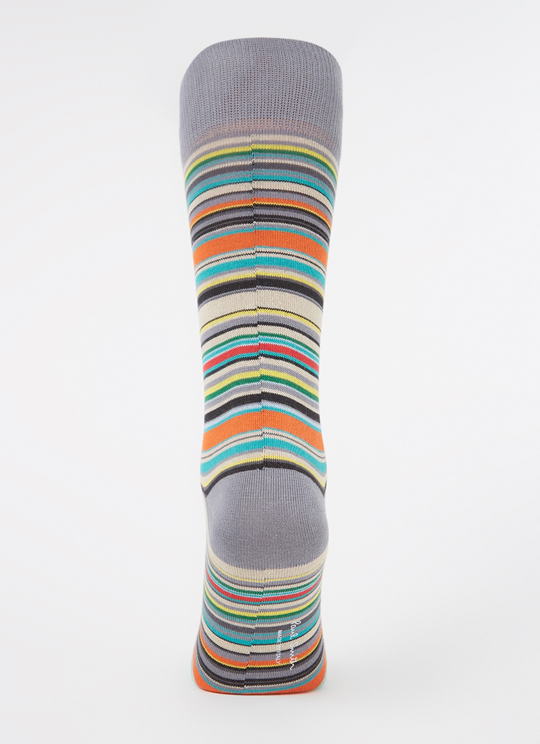Paul Smith Signature sokken met streepprint in 2-pack - voorkant 3 grijs