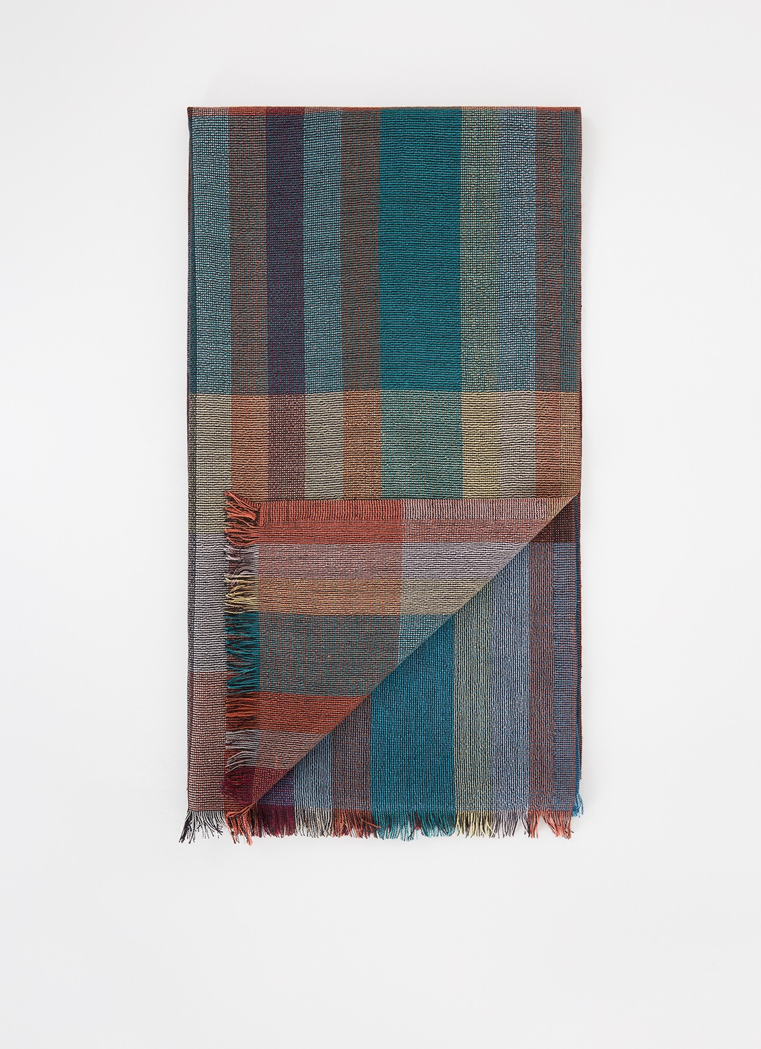 Paul Smith Signature Stripe sjaal in kasjmierblend 180 x 25 cm - voorkant 2 multicolor