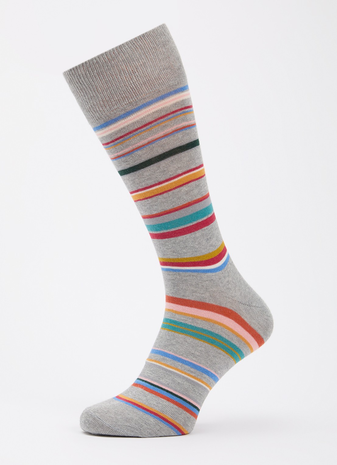 Paul Smith Sokken in katoenblend met streepprint - detail 3 grijs