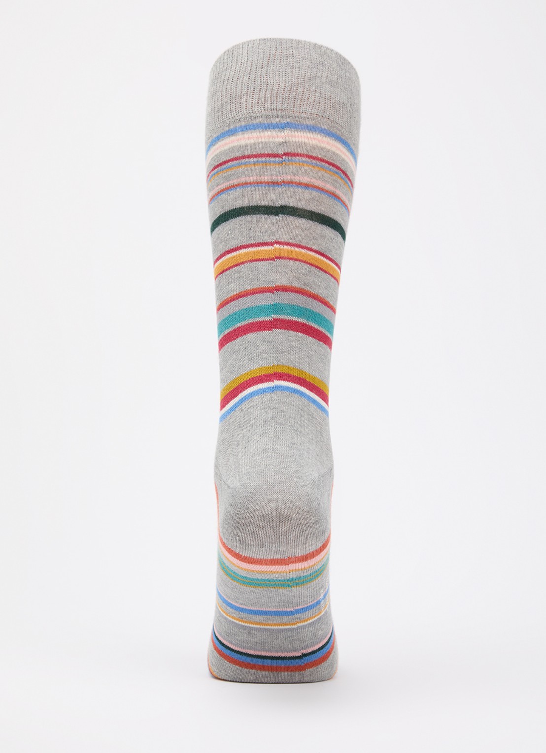 Paul Smith Sokken in katoenblend met streepprint - voorkant 2 grijs