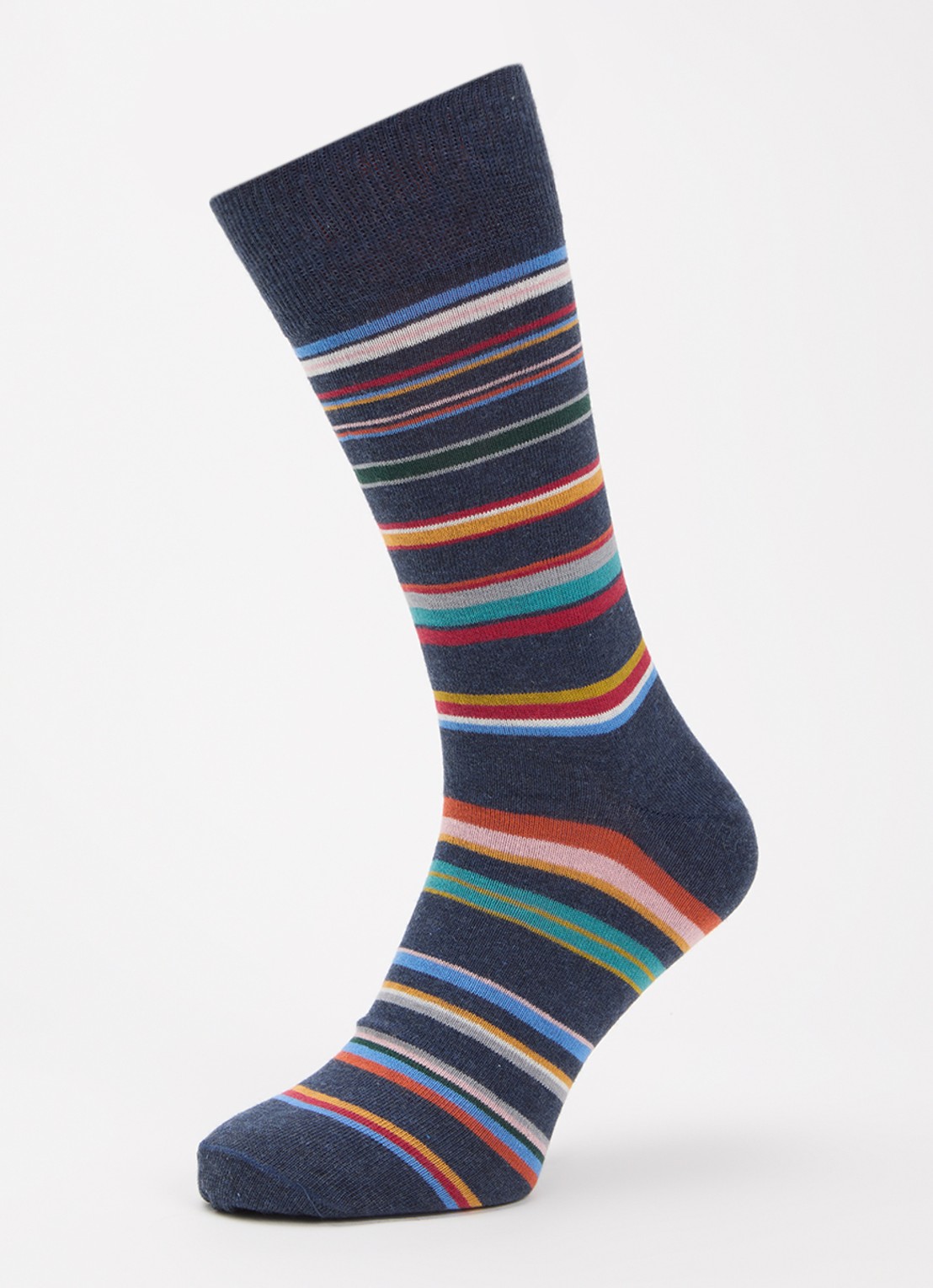 Paul Smith Sokken in katoenblend met streepprint - detail 3 donkerblauw
