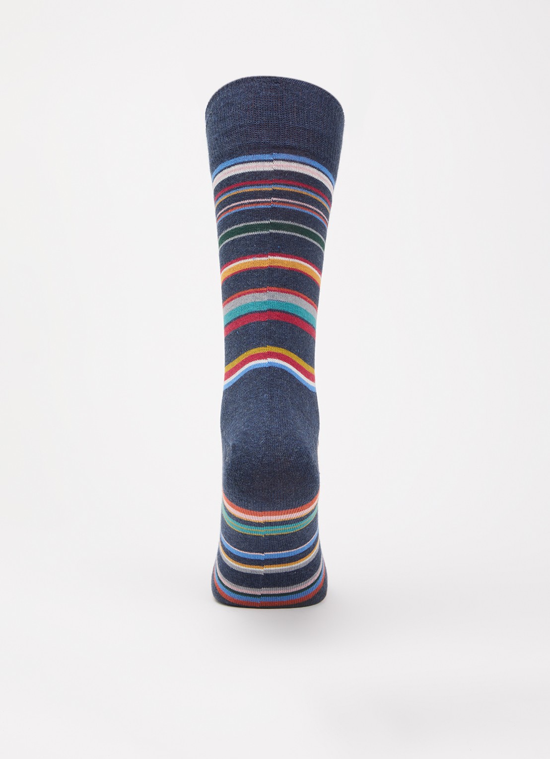 Paul Smith Sokken in katoenblend met streepprint - voorkant 2 donkerblauw