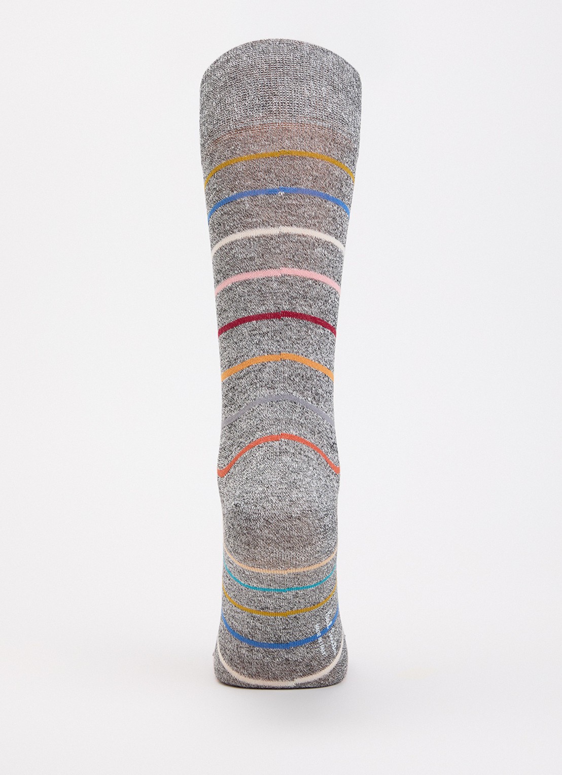 Paul Smith Sokken in linnenblend met streepprint - voorkant 3 grijsmele