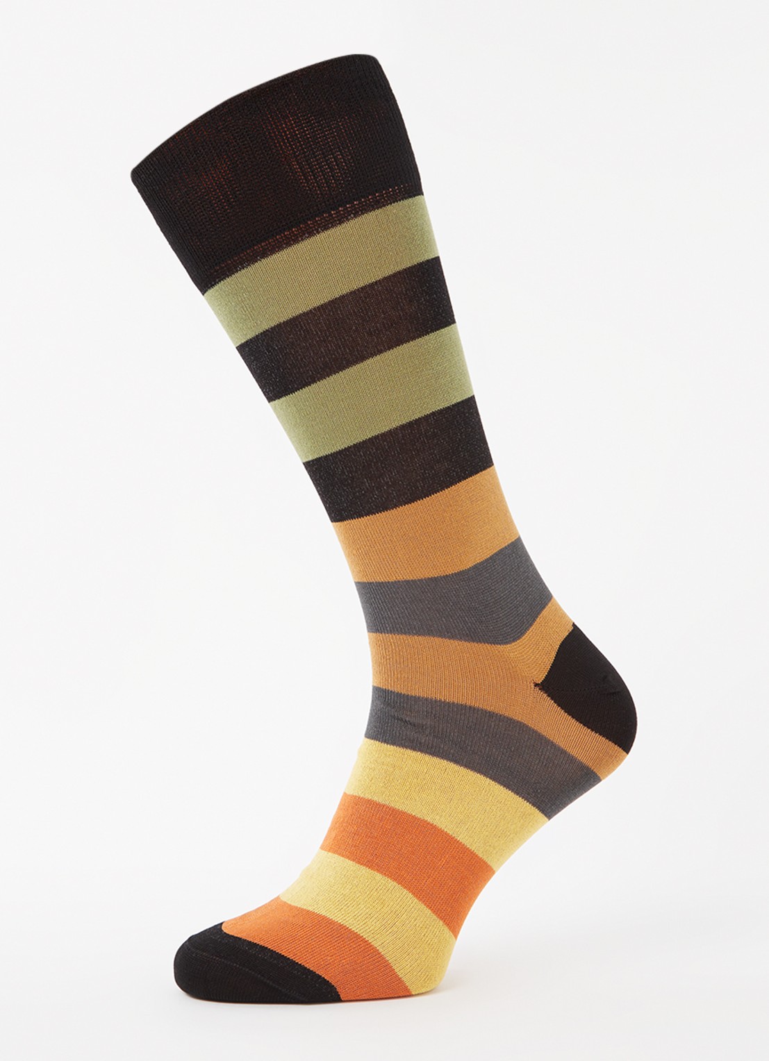Paul Smith Sokken met streepprint - detail zwart