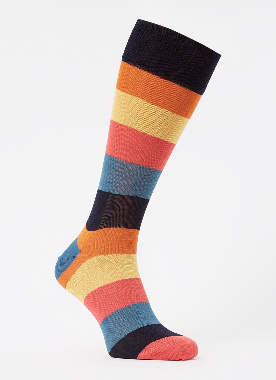 Paul Smith Sokken met streepprint  - voorkant 2 geel