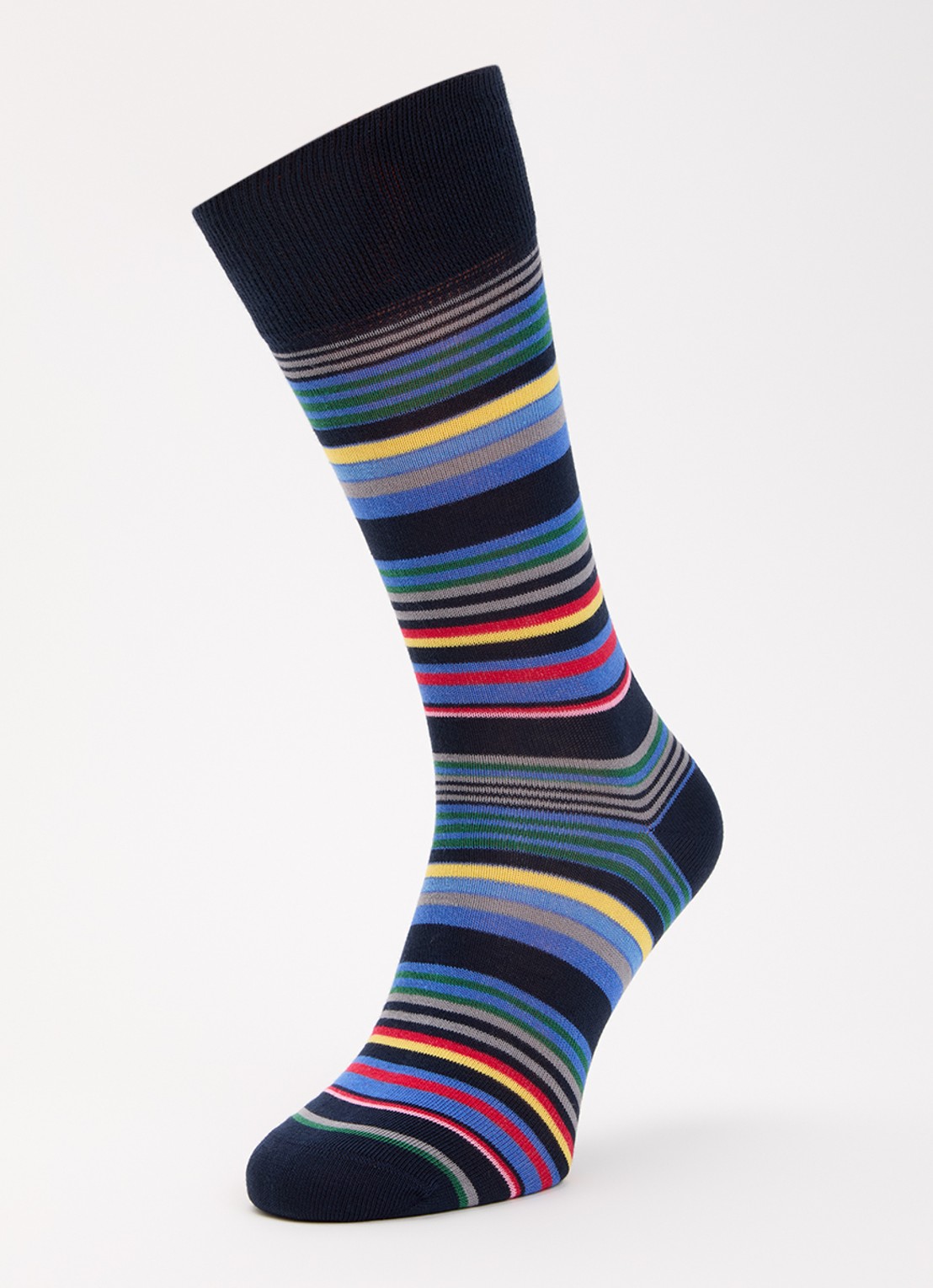 Paul Smith Sokken met streepprint - detail blauw