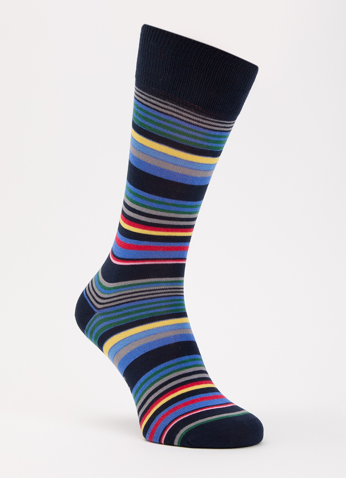 Paul Smith Sokken met streepprint - voorkant 2 blauw