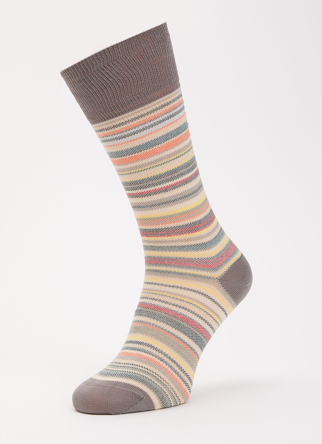 Paul Smith Sokken met streepprint - detail grijs