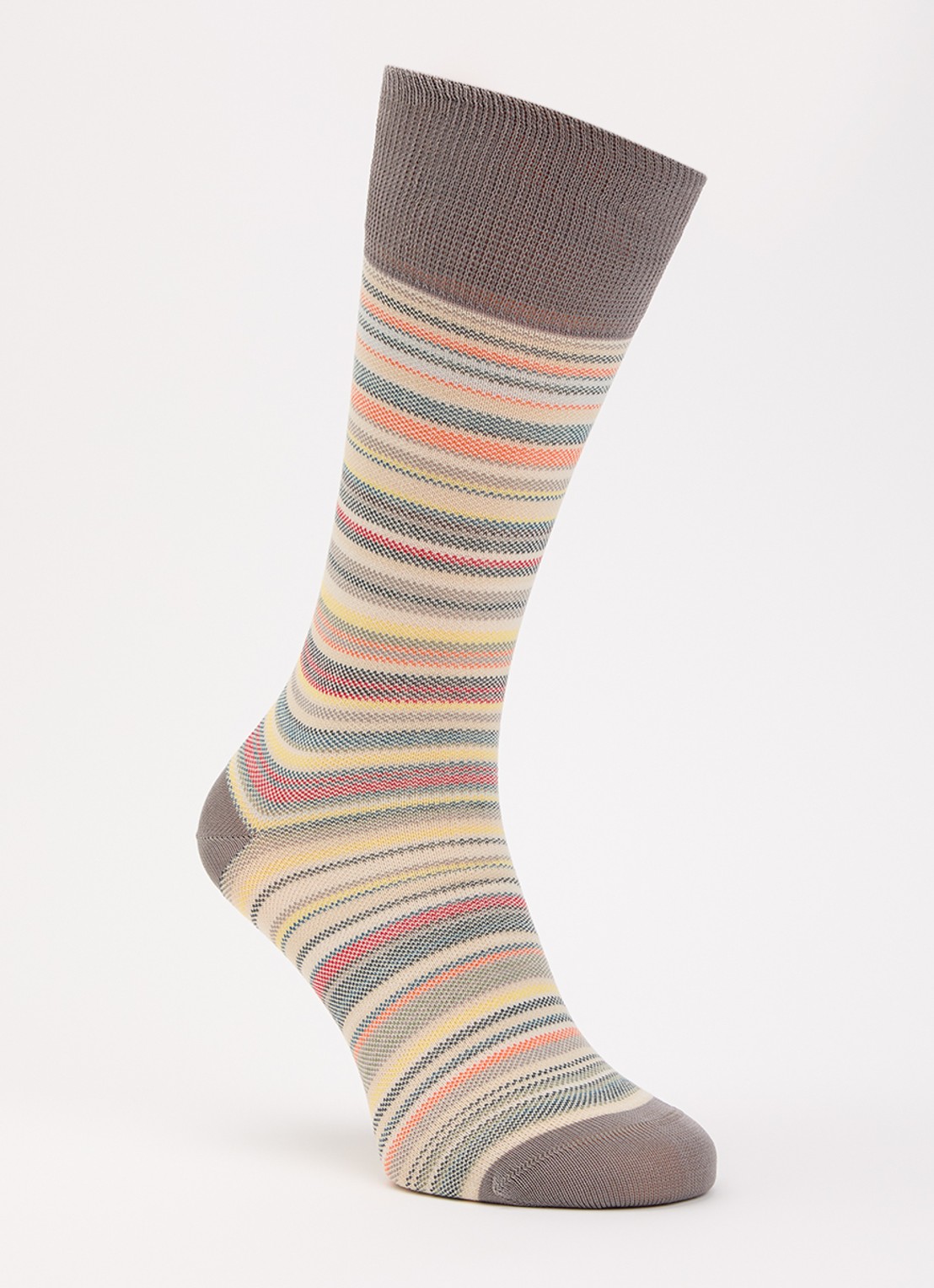 Paul Smith Sokken met streepprint - voorkant 2 grijs
