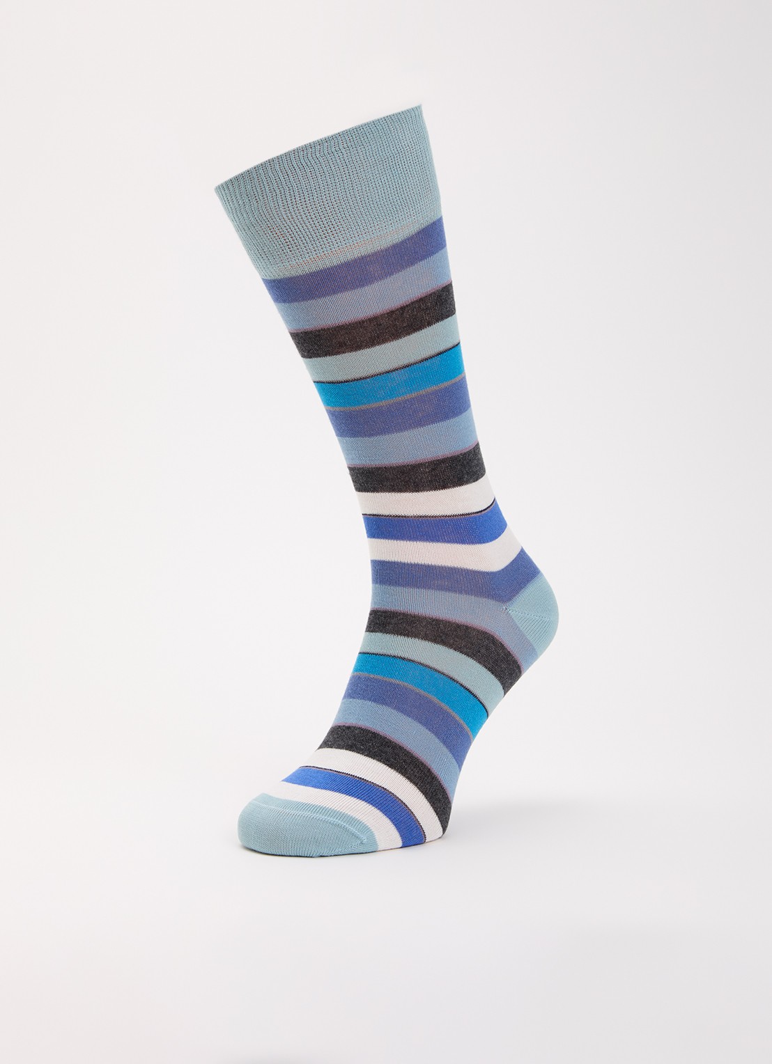Paul Smith Sokken met streepprint - detail 3 blauw