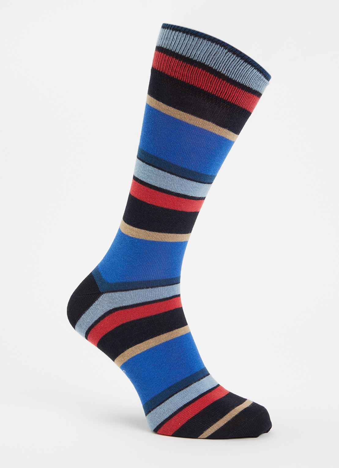 Paul Smith Sokken met streepprint  - voorkant 2 blauw