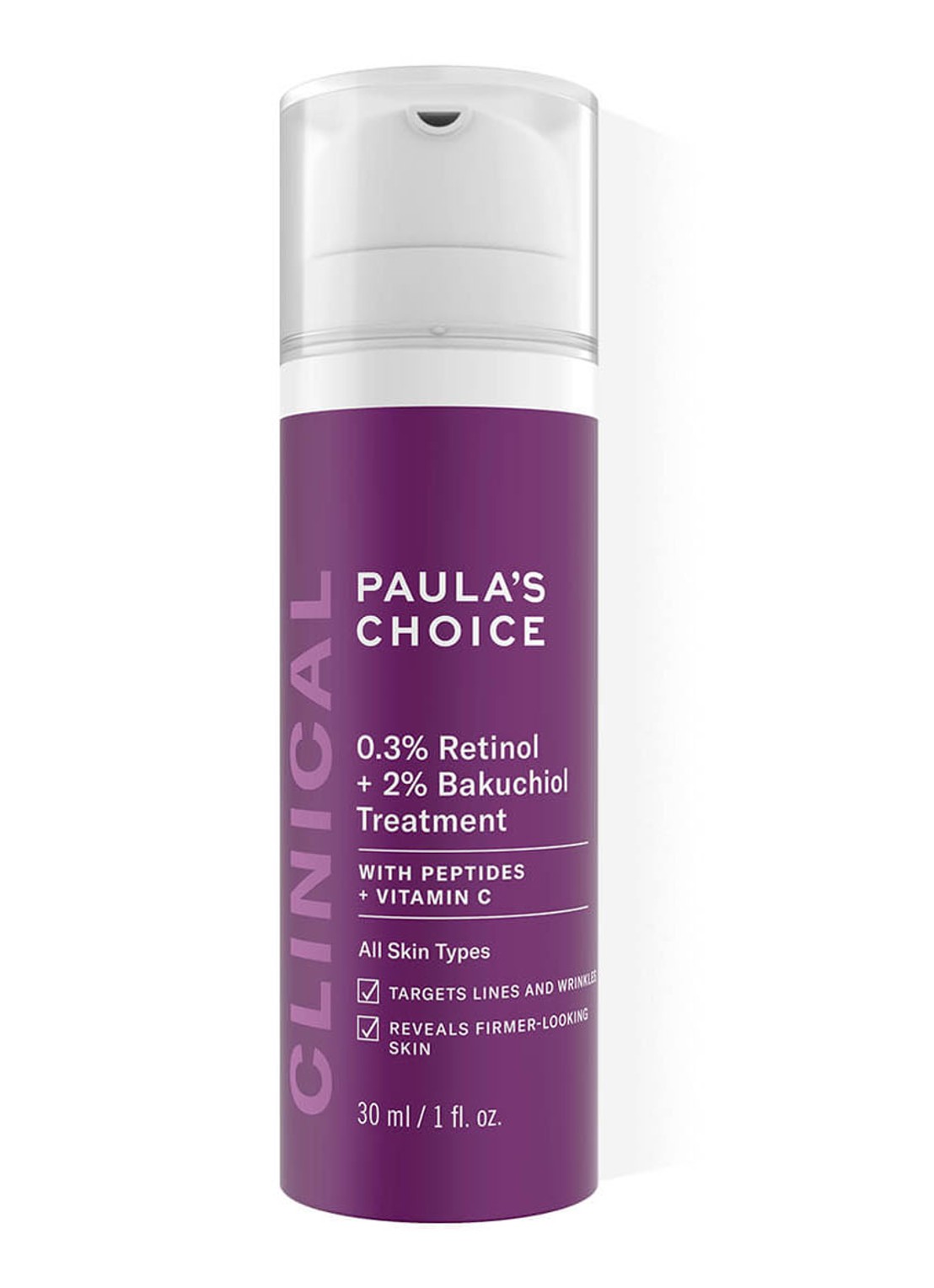 Paula's Choice Clinical 0,3% Retinol + 2% Bakuchiol Treatment - dag- & nachtcrème - voorkant 3 undefined