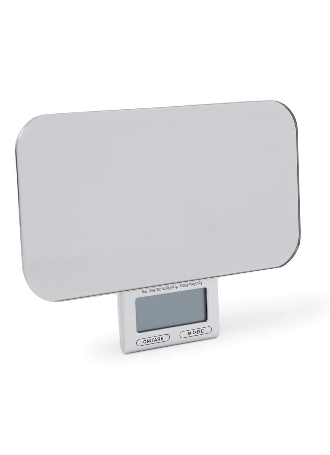 Pebbly Slim Mirror digitale keukenweegschaal - voorkant zilver