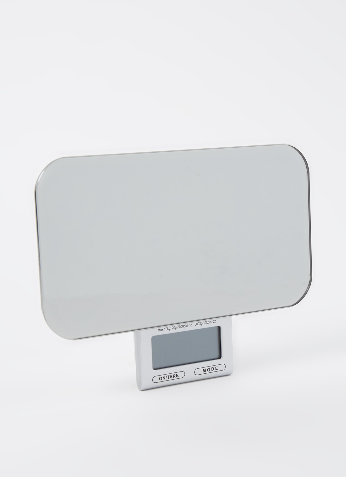 Pebbly Slim Mirror digitale keukenweegschaal - voorkant 2 zilver