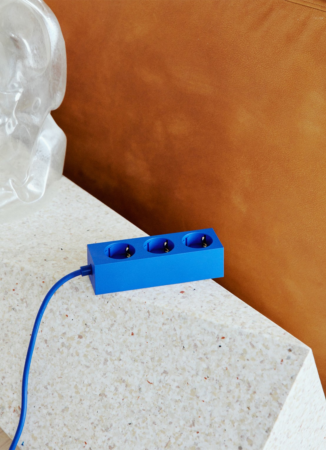 Pedestal Power Bar stekkerdoos 2 meter - voorkant 7 blauw