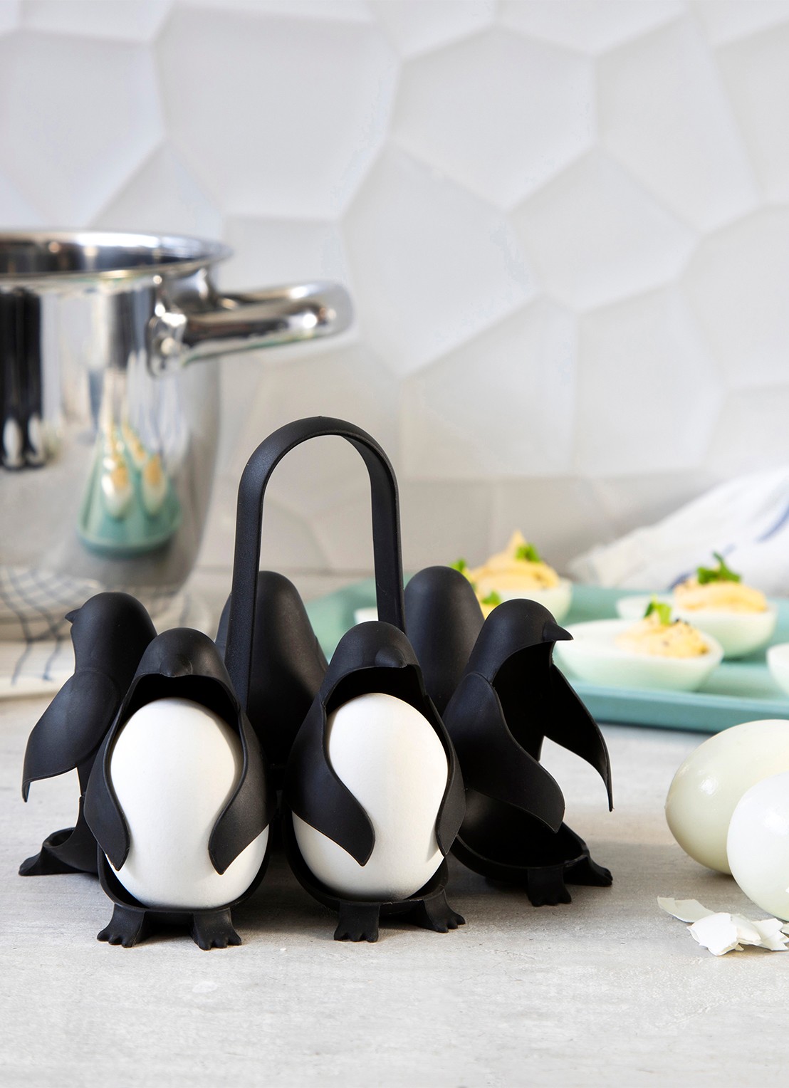 Peleg Design Egguins eierhouder  - detail 3 zwart