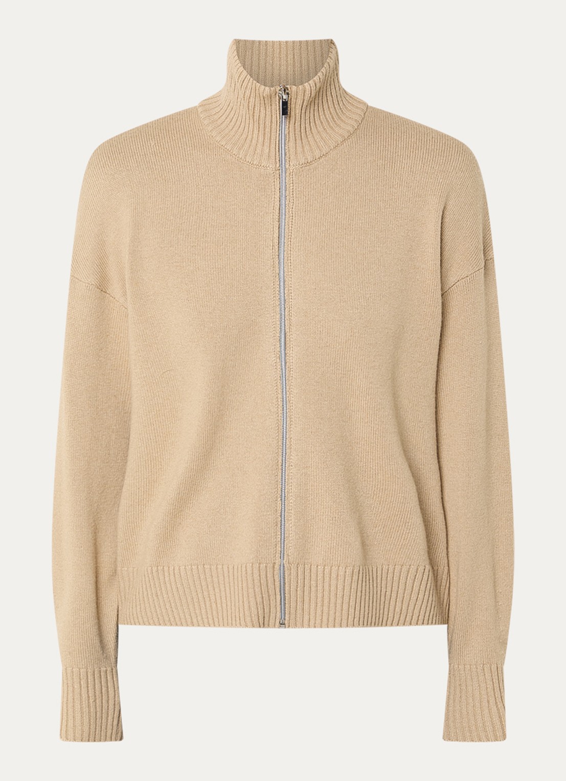 Pennyblack Antares fijngebreid vest in wolblend - voorkant 2 beige