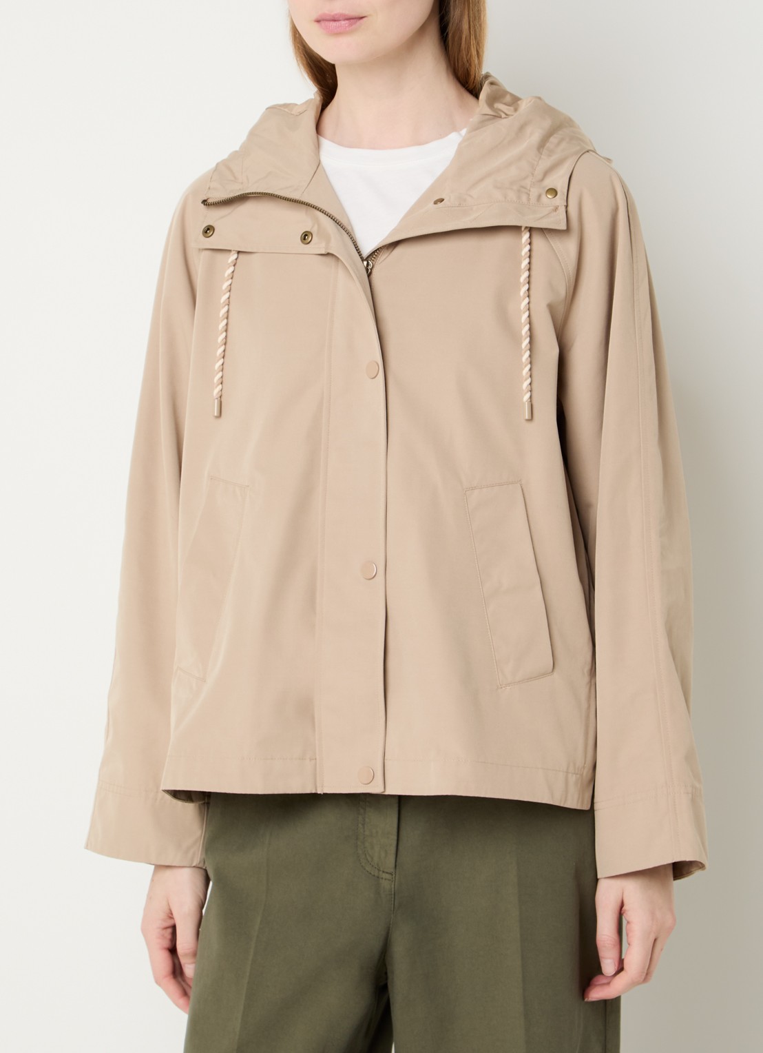 Pennyblack Balpino jack met capuchon en steekzakken - detail 4 beige