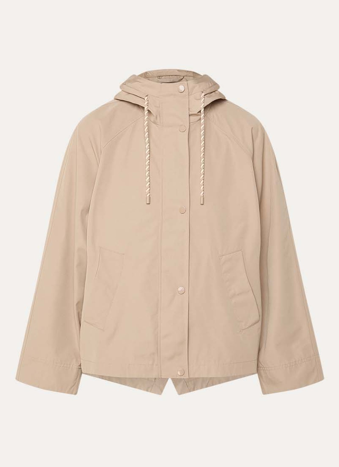 Pennyblack Balpino jack met capuchon en steekzakken - voorkant beige