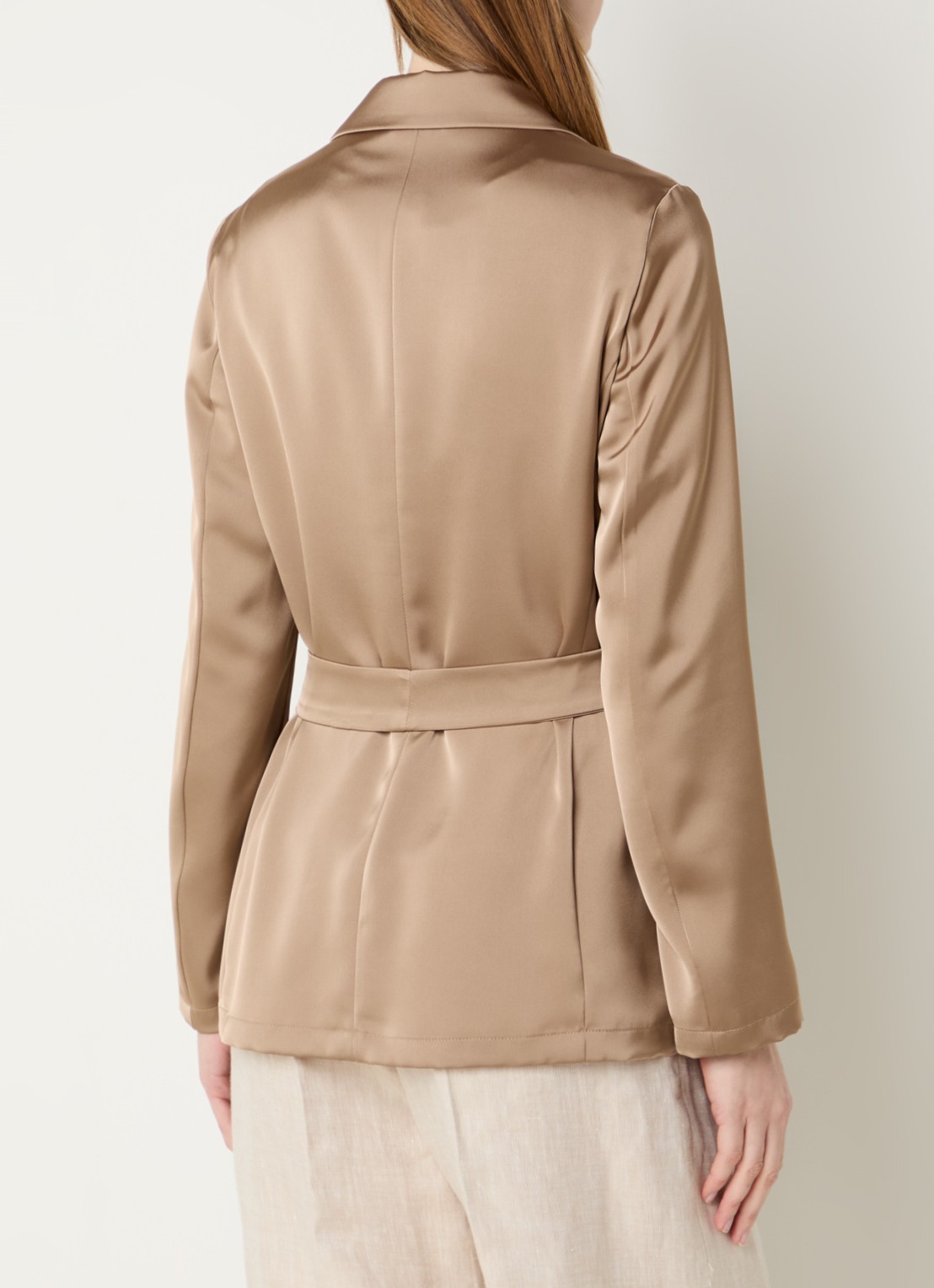 Pennyblack Blazer van satijn - achterkant 3 zand
