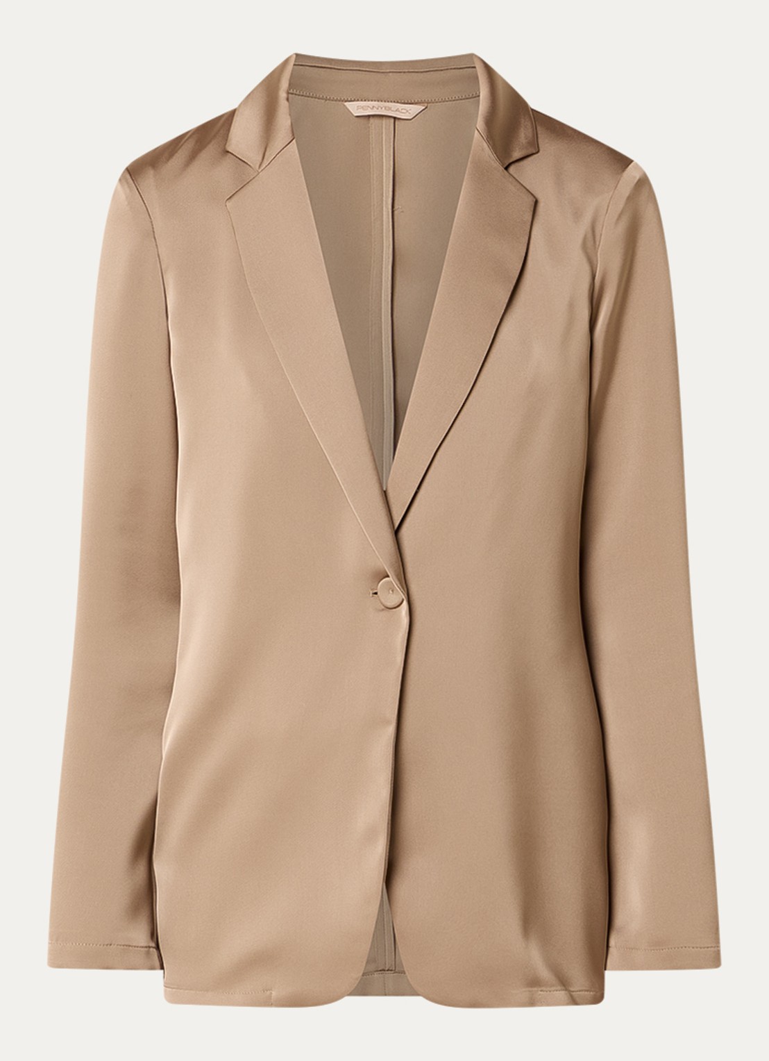 Pennyblack Blazer van satijn - voorkant zand