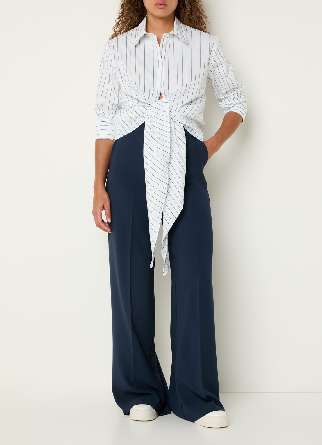Pennyblack Blouse met streepprint - voorkant 3 wit