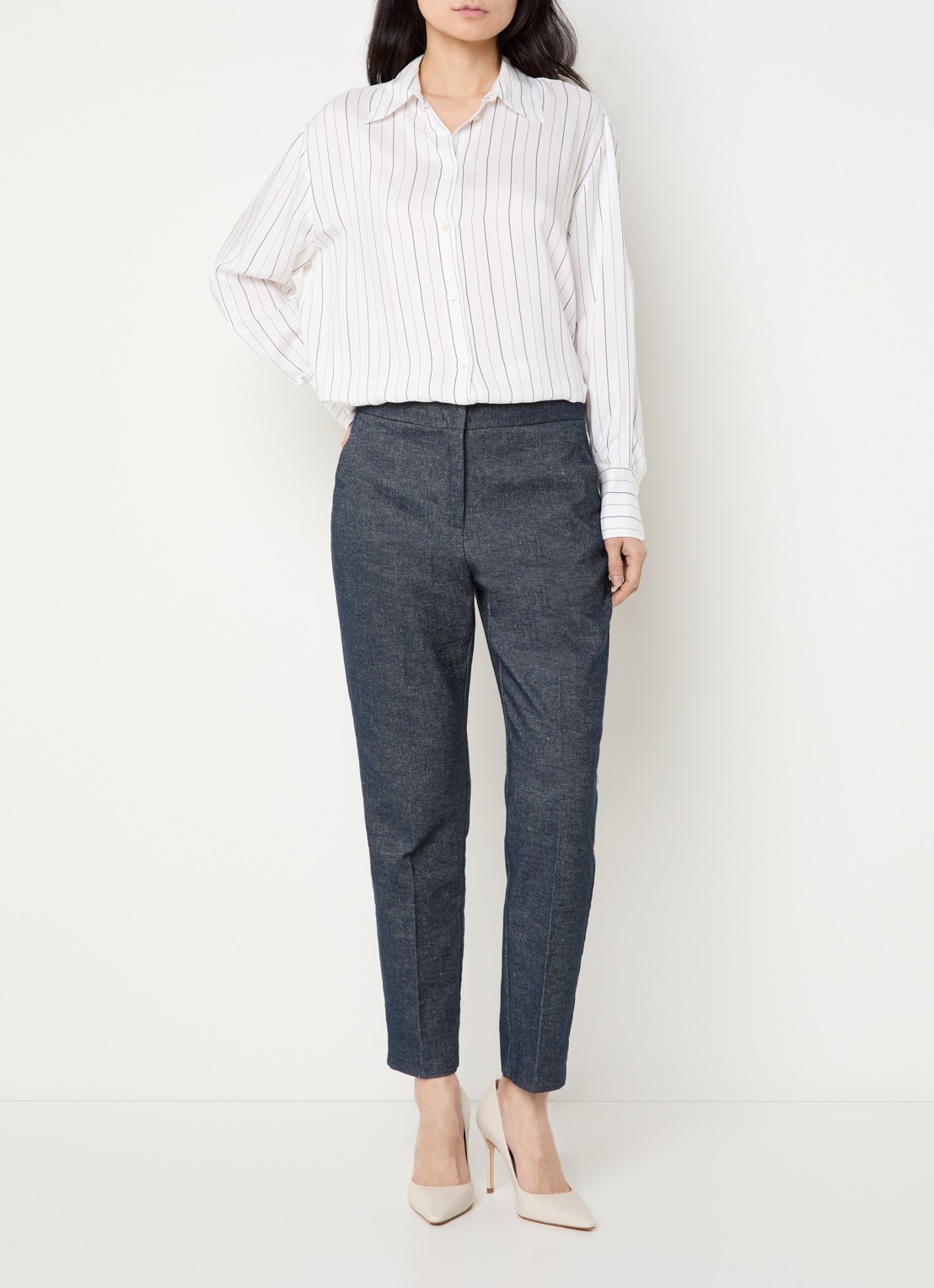 Pennyblack Blouse met streepprint - voorkant 2 wit