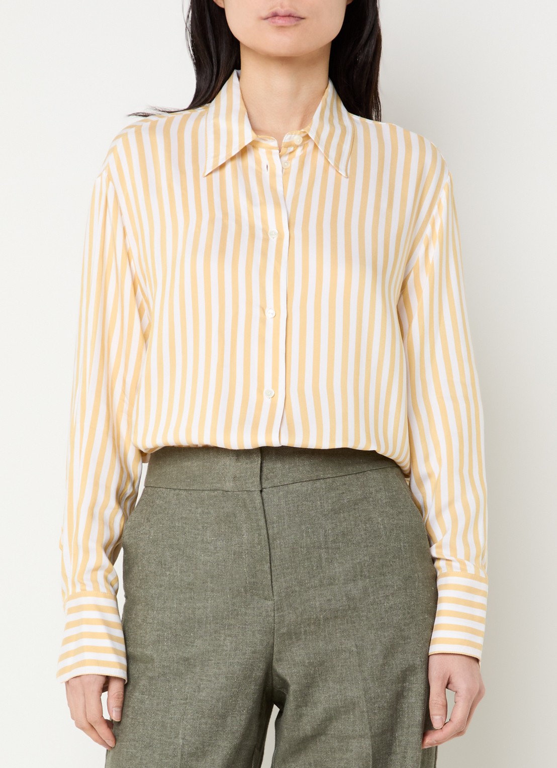 Pennyblack Blouse met streepprint - detail 4 geel