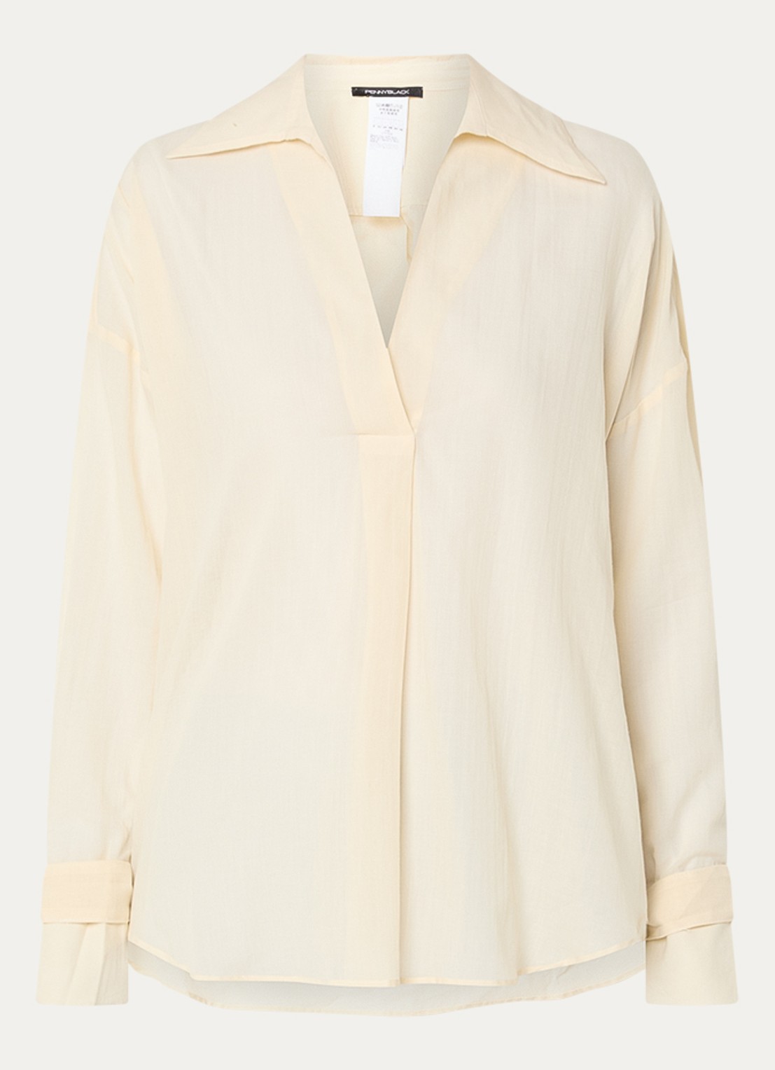 Pennyblack Blouse met V-hals - voorkant 3 ivoor