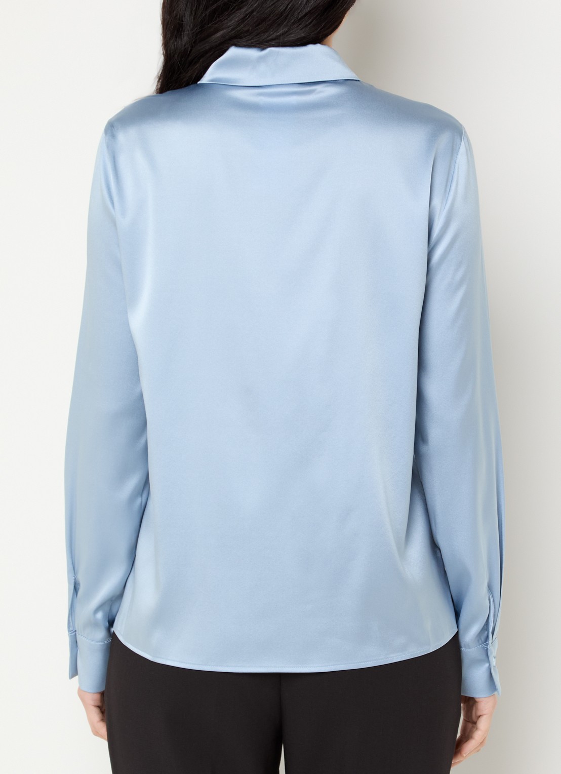 Pennyblack Blouse van satijn - achterkant lichtblauw