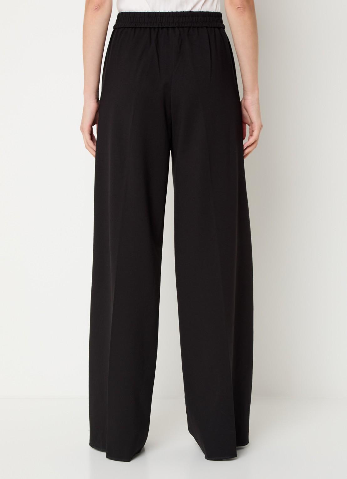 Pennyblack Bondone high waist wide fit pantalon met steekzakken - achterkant 3 zwart