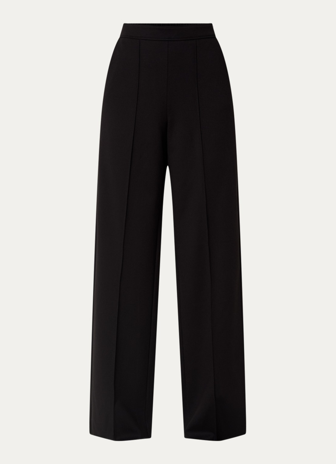 Pennyblack Bondone high waist wide fit pantalon met steekzakken - voorkant zwart